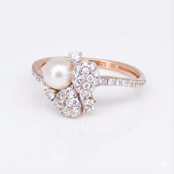 The Celestial Pearl &amp; Diamond Ring