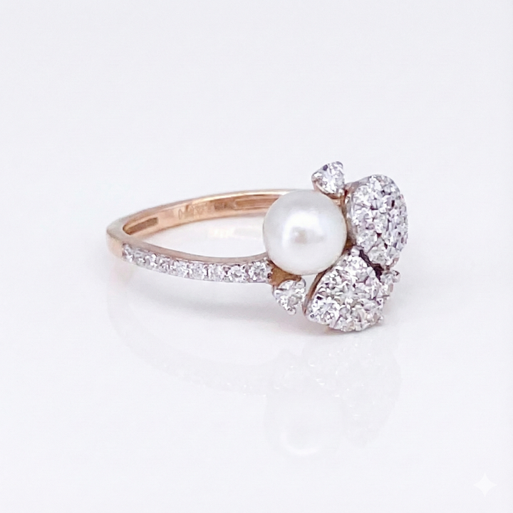 The Celestial Pearl &amp; Diamond Ring