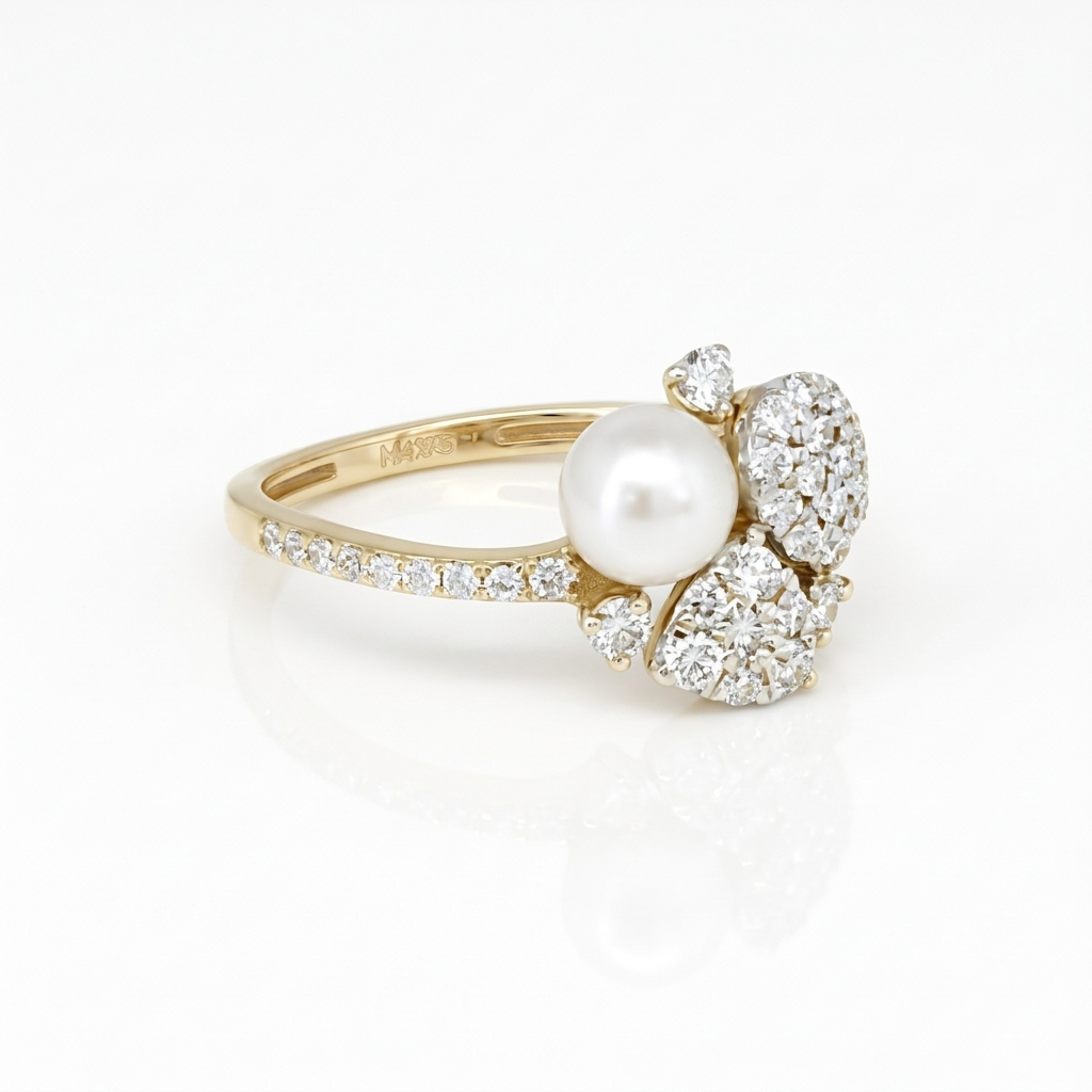 The Celestial Pearl &amp; Diamond Ring