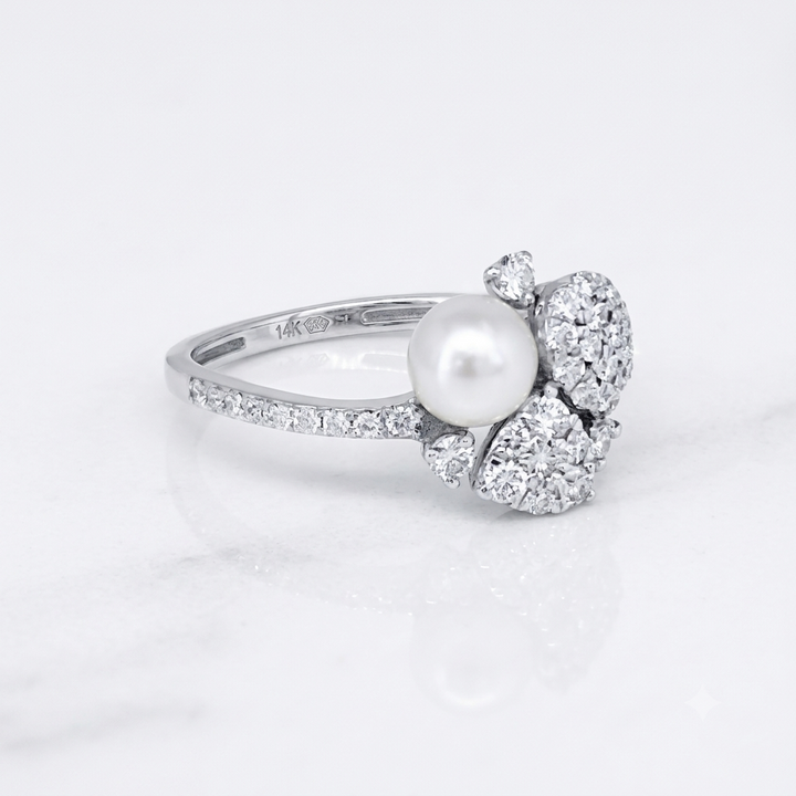 The Celestial Pearl &amp; Diamond Ring