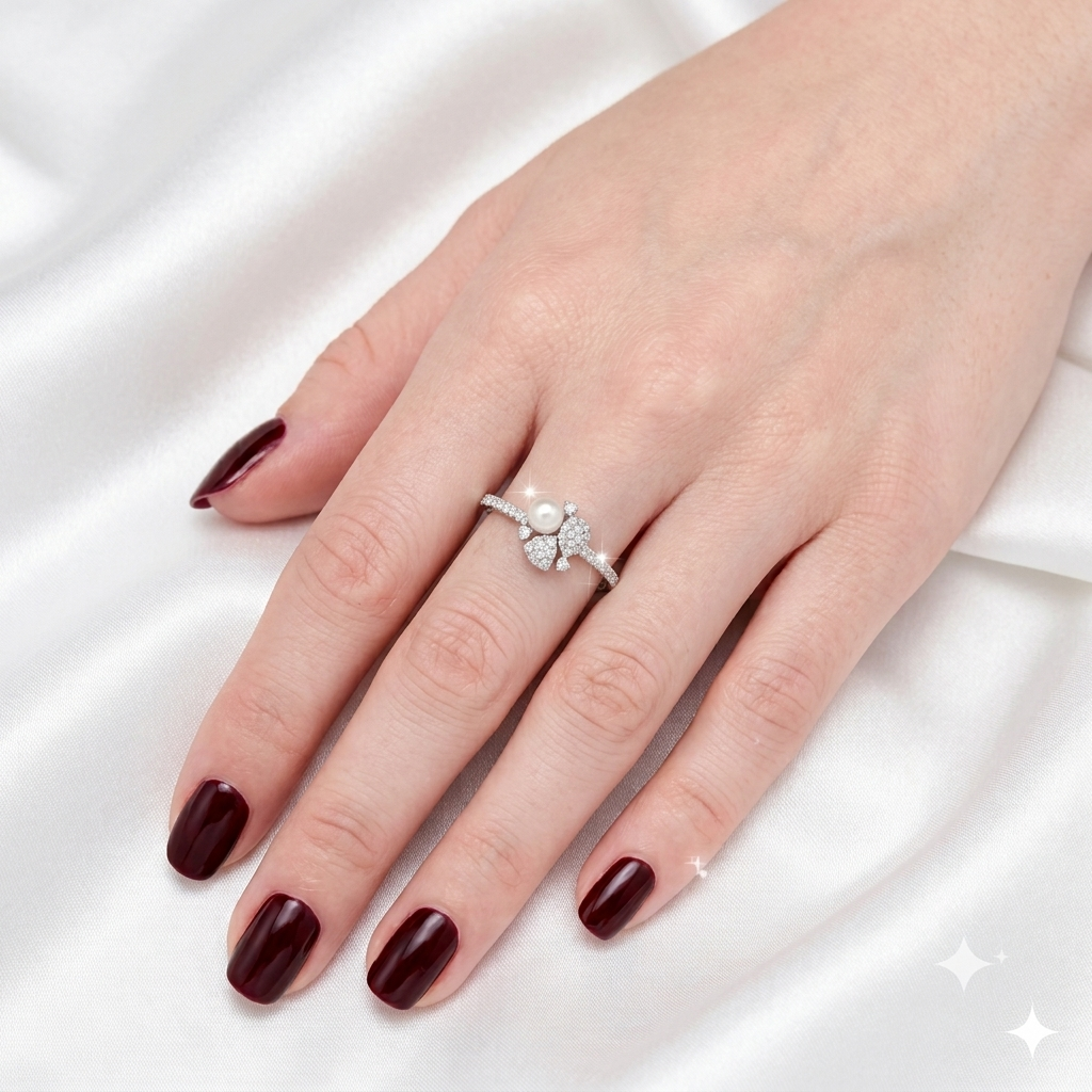The Celestial Pearl &amp; Diamond Ring
