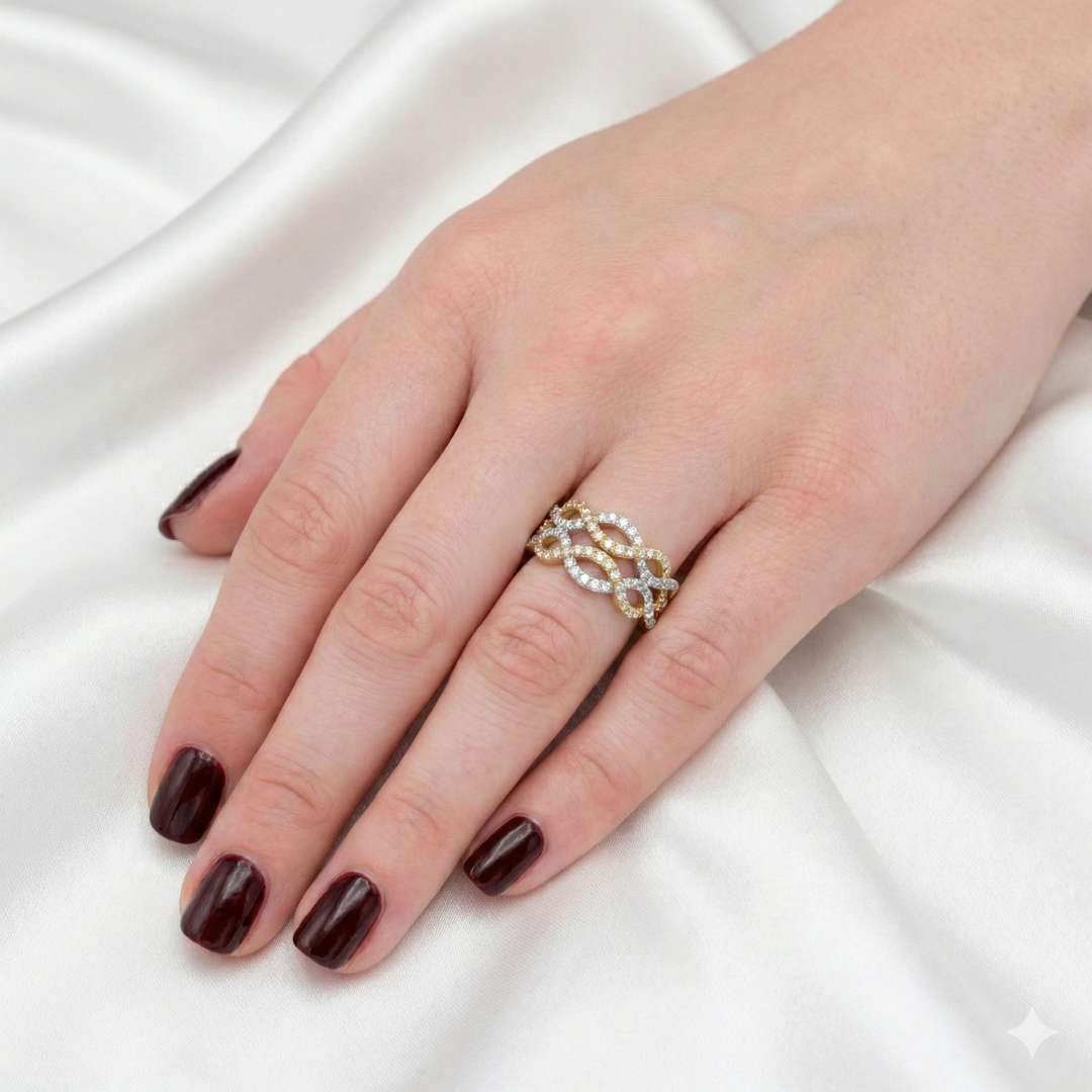 The Diamond Wave Ring