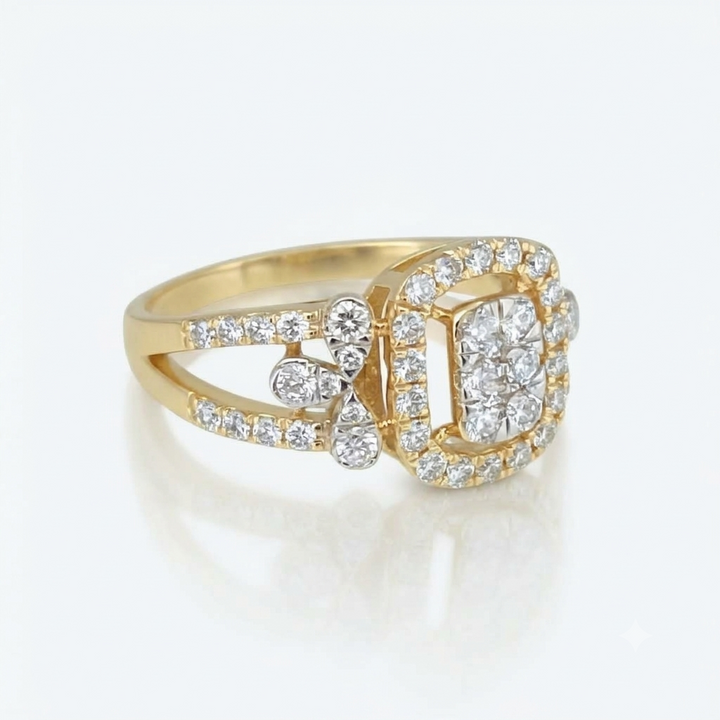 The Radiant Cushion Cluster Ring