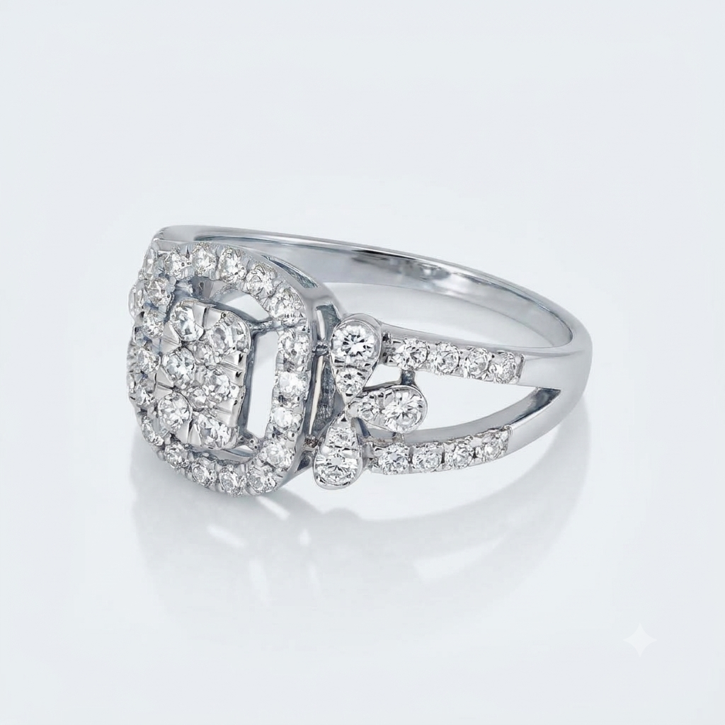 The Radiant Cushion Cluster Ring