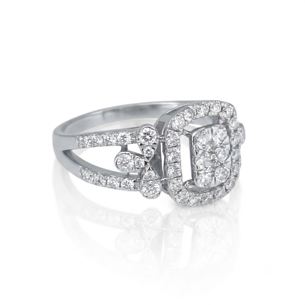 The Radiant Cushion Cluster Ring